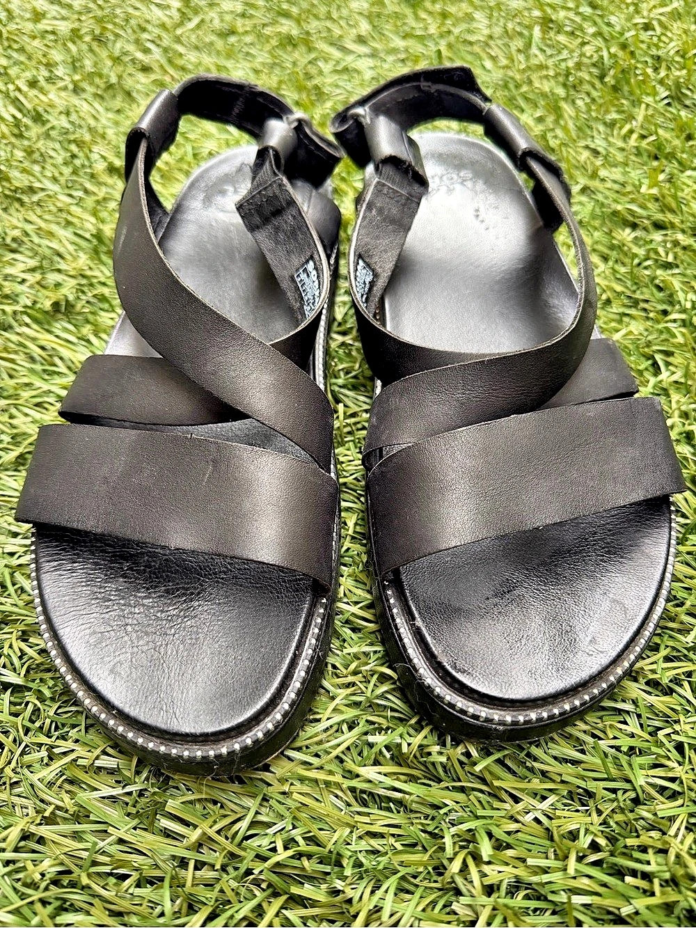 Sorel Black Strappy Sandals